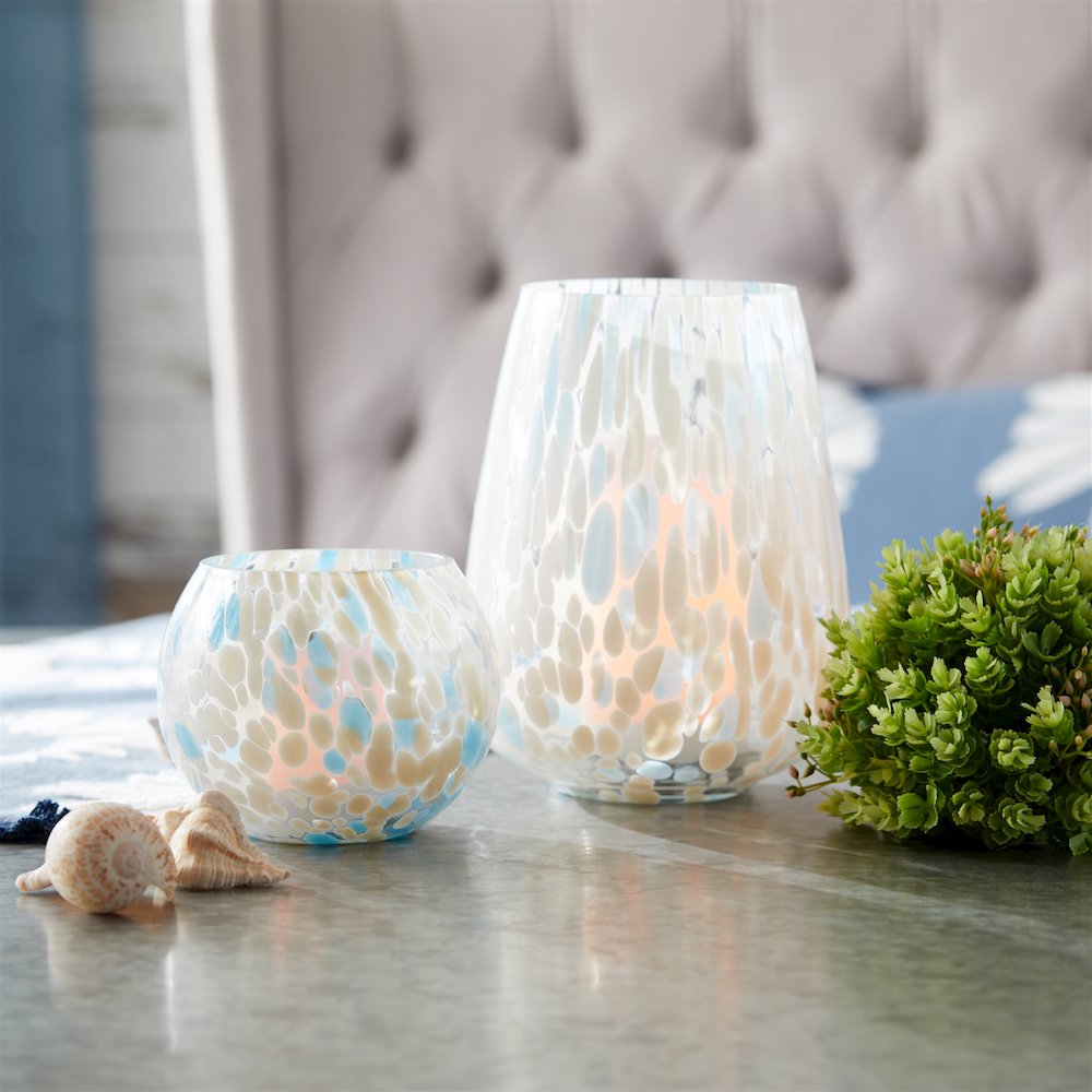 Painted Glass Candle Holder Vase (Set of 4). Picture 3