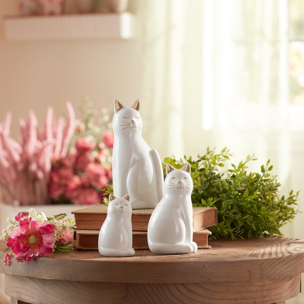 Sitting Cat Figurine (Set of 6). Picture 6