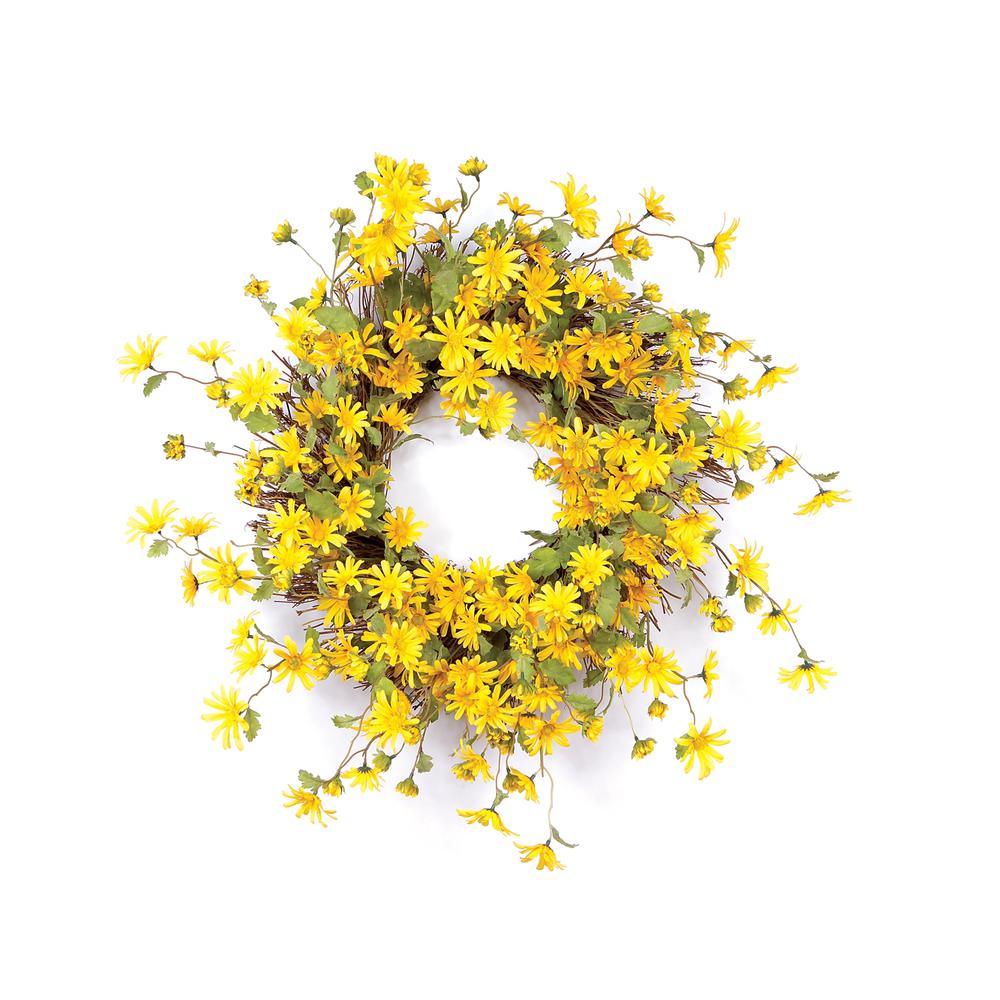 Daisy Wreath 23"D Polyester. Picture 1