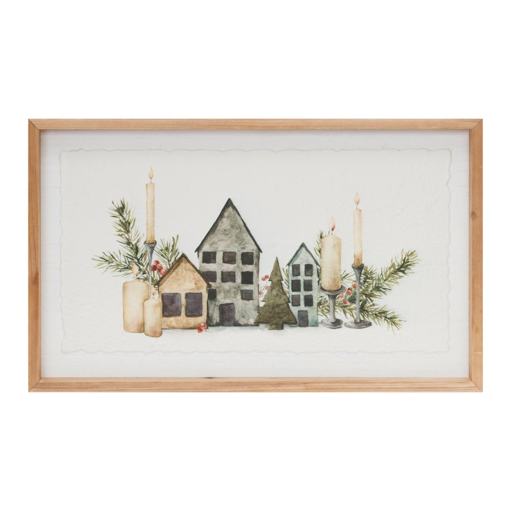 Mantlescape Print 19"L x 12"H MDF/Wood. Picture 1