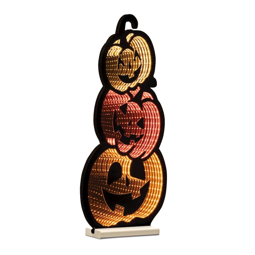 Triple Jack-o-Lantern Ekkolight 23"H. Picture 1