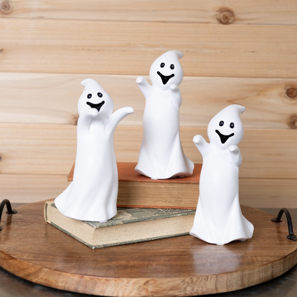 Spooky Ghost Figurine (Set of 3). Picture 2