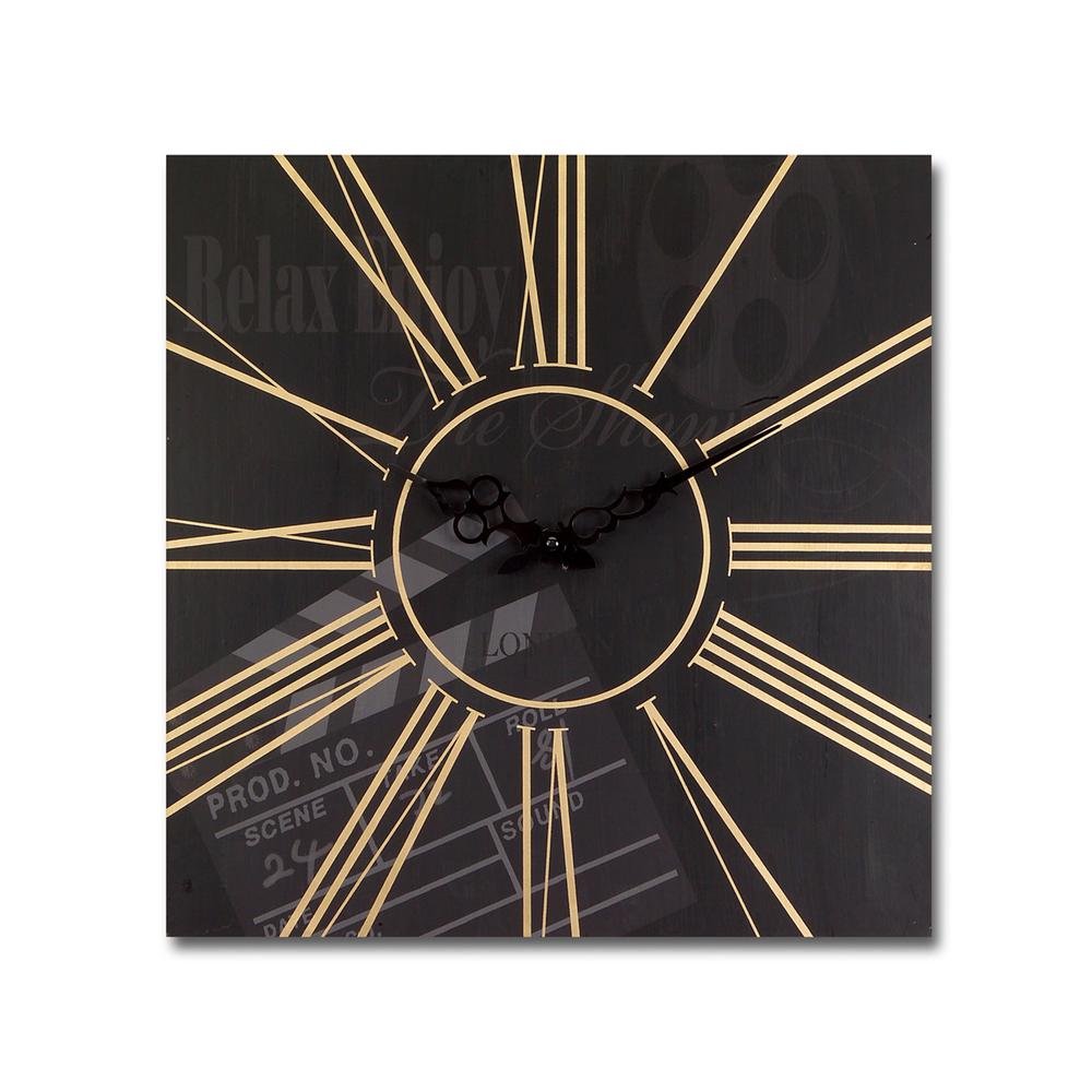 Movie Clock (Set of 2) 15.5"SQ MDF. Picture 1