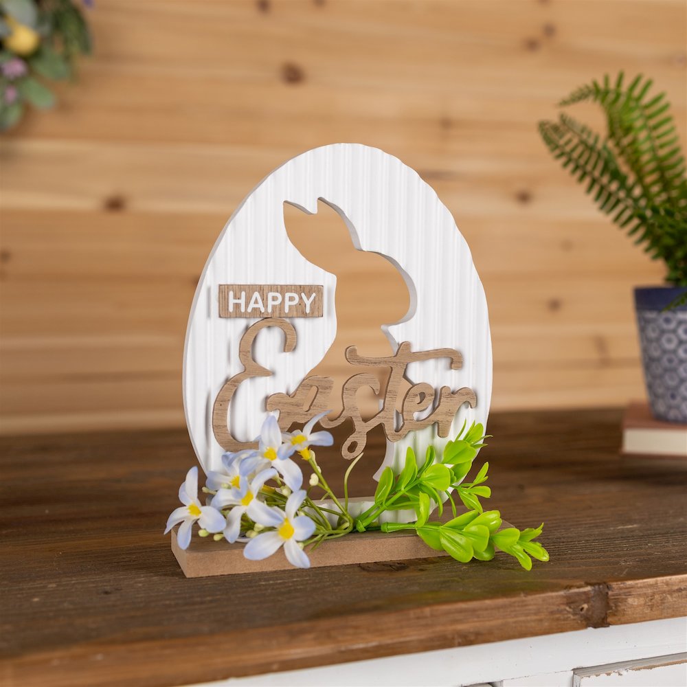 Happy Easter Rabbit Tabletop Sign. Picture 3