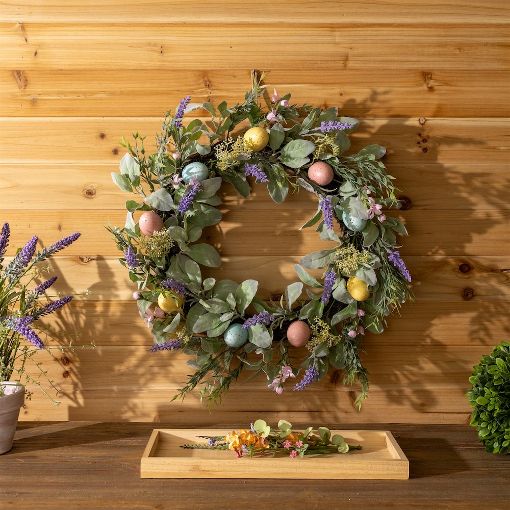 Pastel Egg Daisy Wreath. Picture 2
