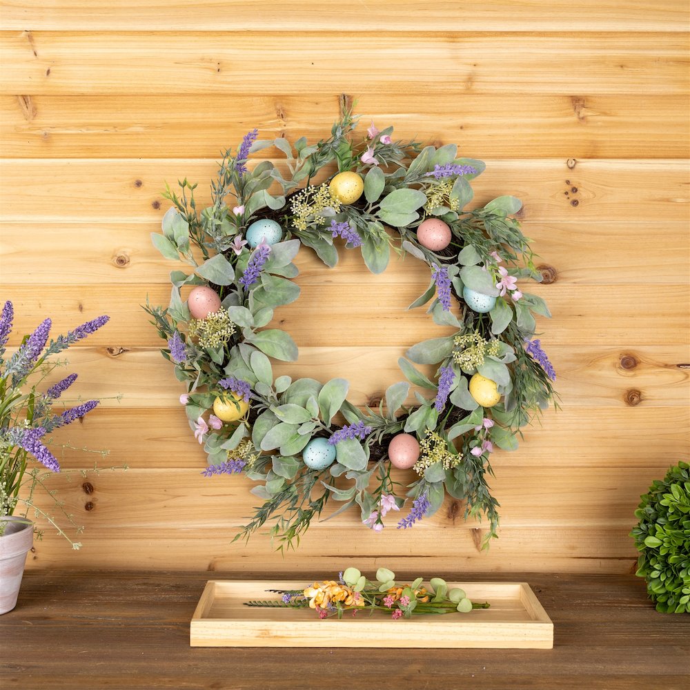 Pastel Egg Daisy Wreath. Picture 3