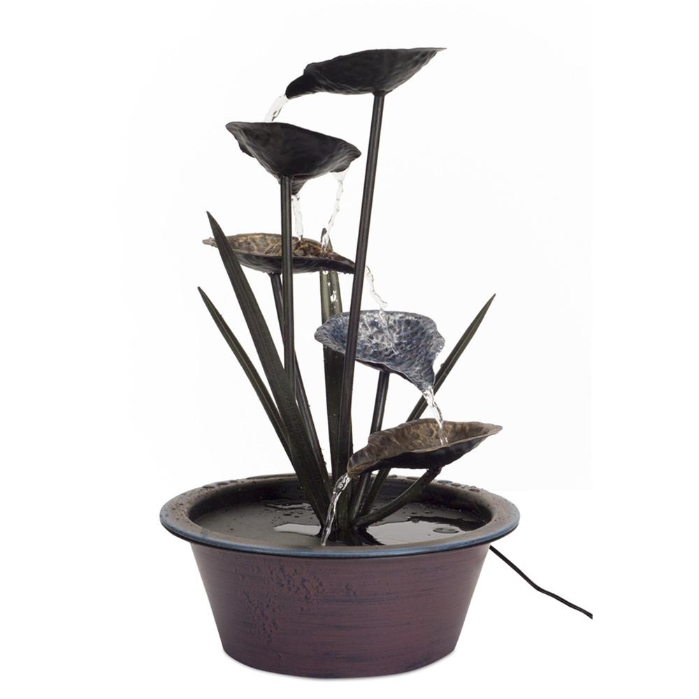 Lotus Leaf Fountain 22"H Metal. Picture 1