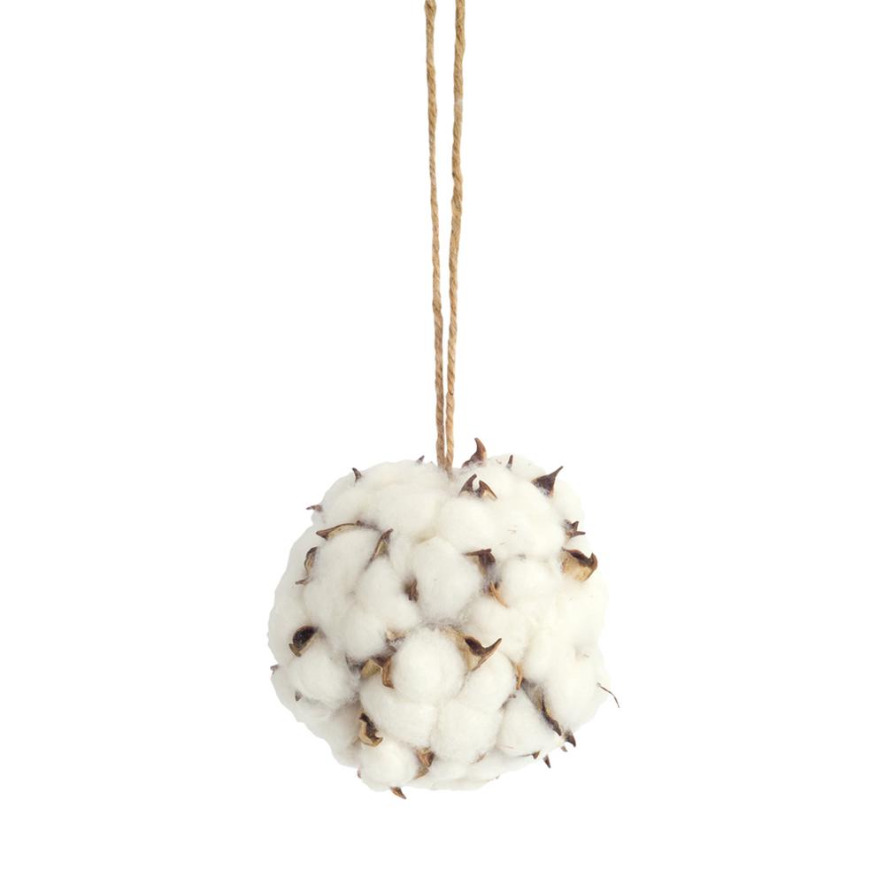 Cotton Orb (Set of 12) 4.5"D Foam/Polyester. Picture 1