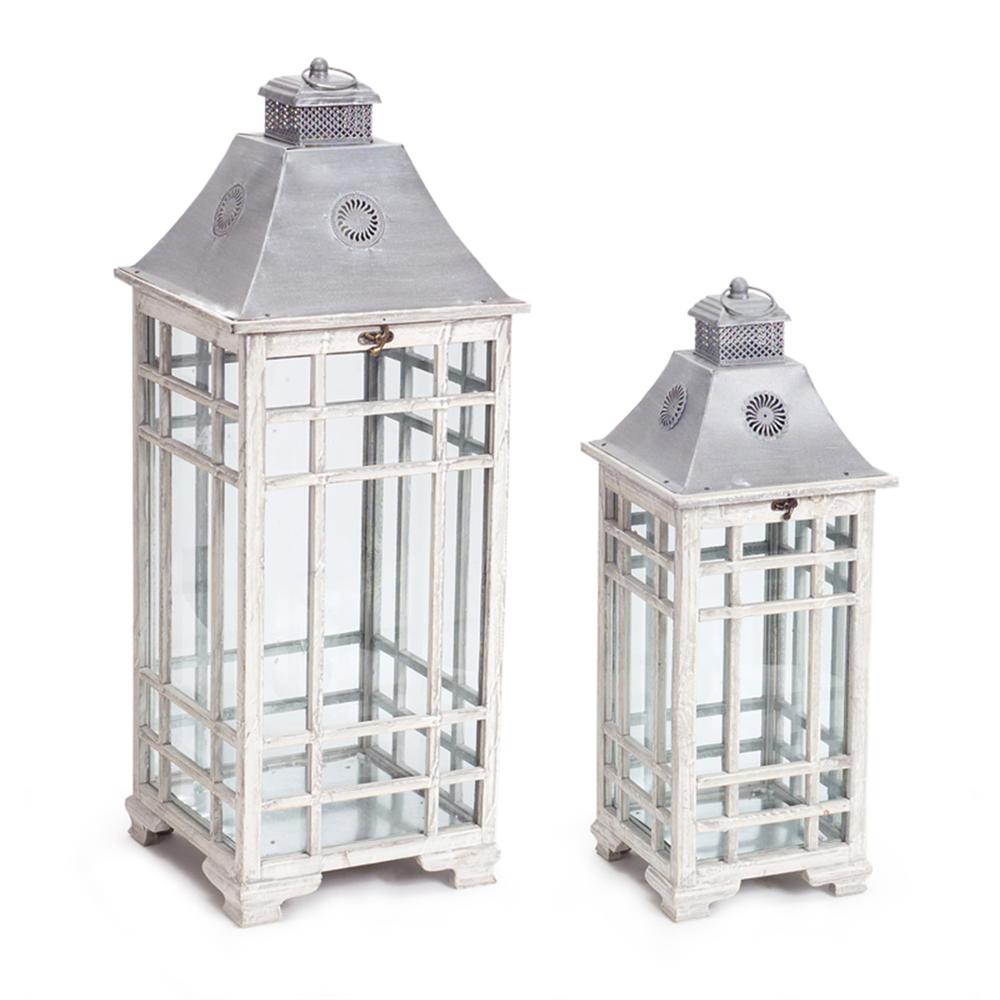 Lantern (Set of 2) 24.5"H, 33"H Metal. Picture 1