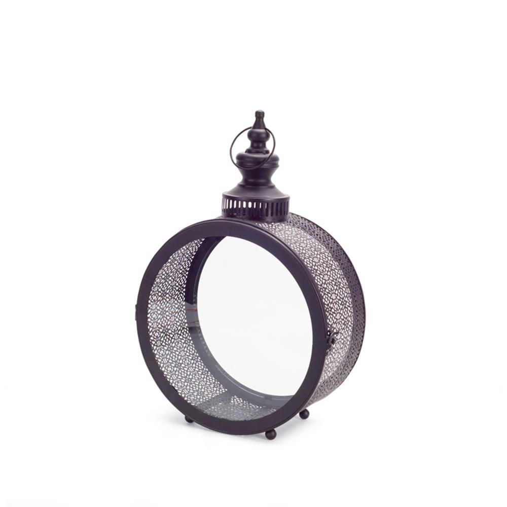 Lantern 17.5"H Metal/Glass. Picture 1