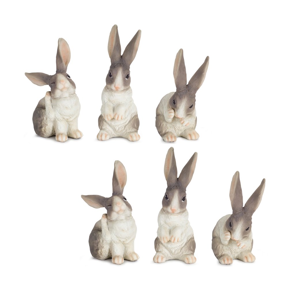 Rabbit (Set of 6) 6.5"H Resin. Picture 1