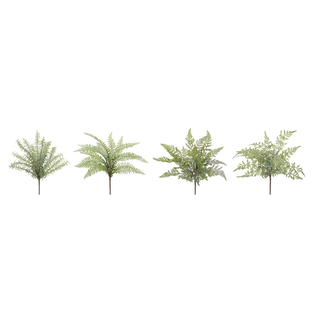 Fern Bush (Set of 12) 16"H Plastic. Picture 1