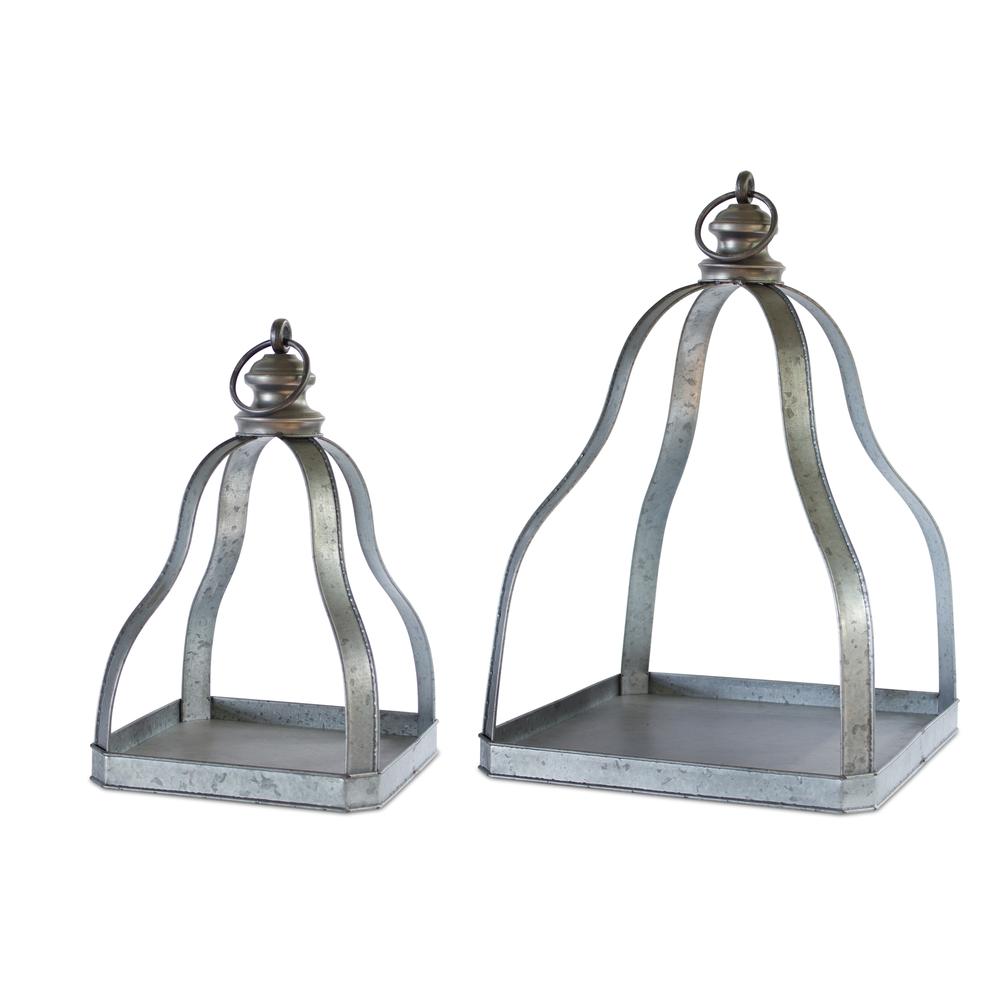Lantern (Set of 2) 15.5"H, 20"H Metal. Picture 1