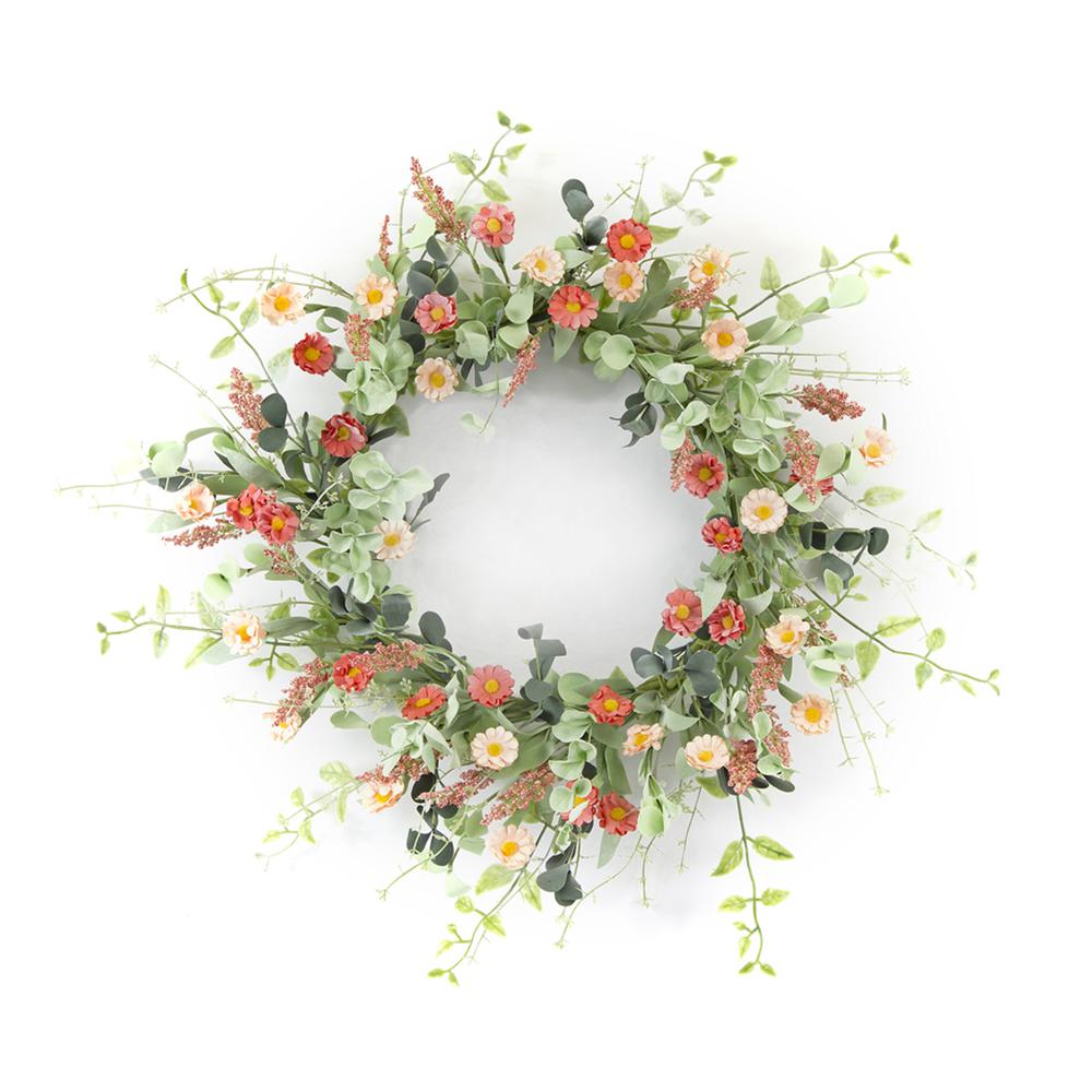 Mini Daisy Wreath 24"D EVA/Plastic. Picture 1