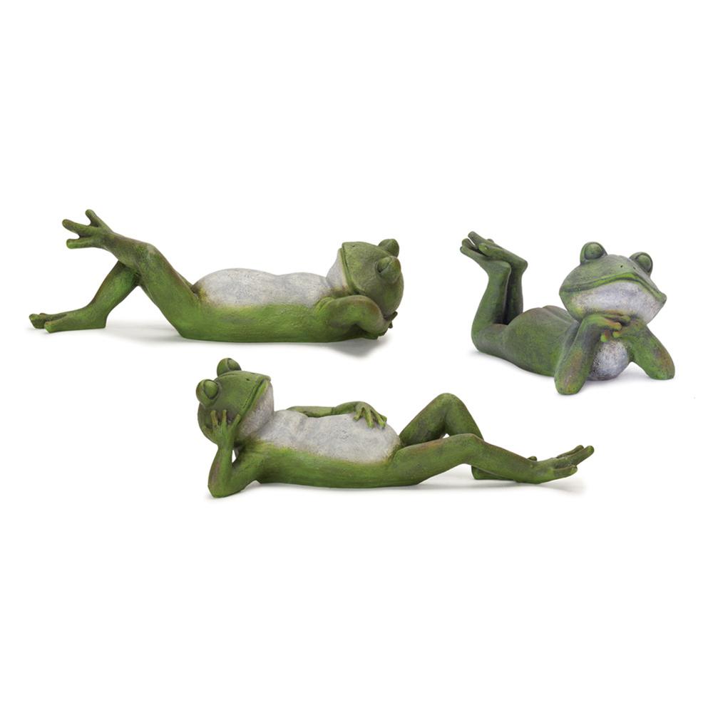 Frog (Set of 3) 14.75"W x 4.25"H Resin. Picture 1