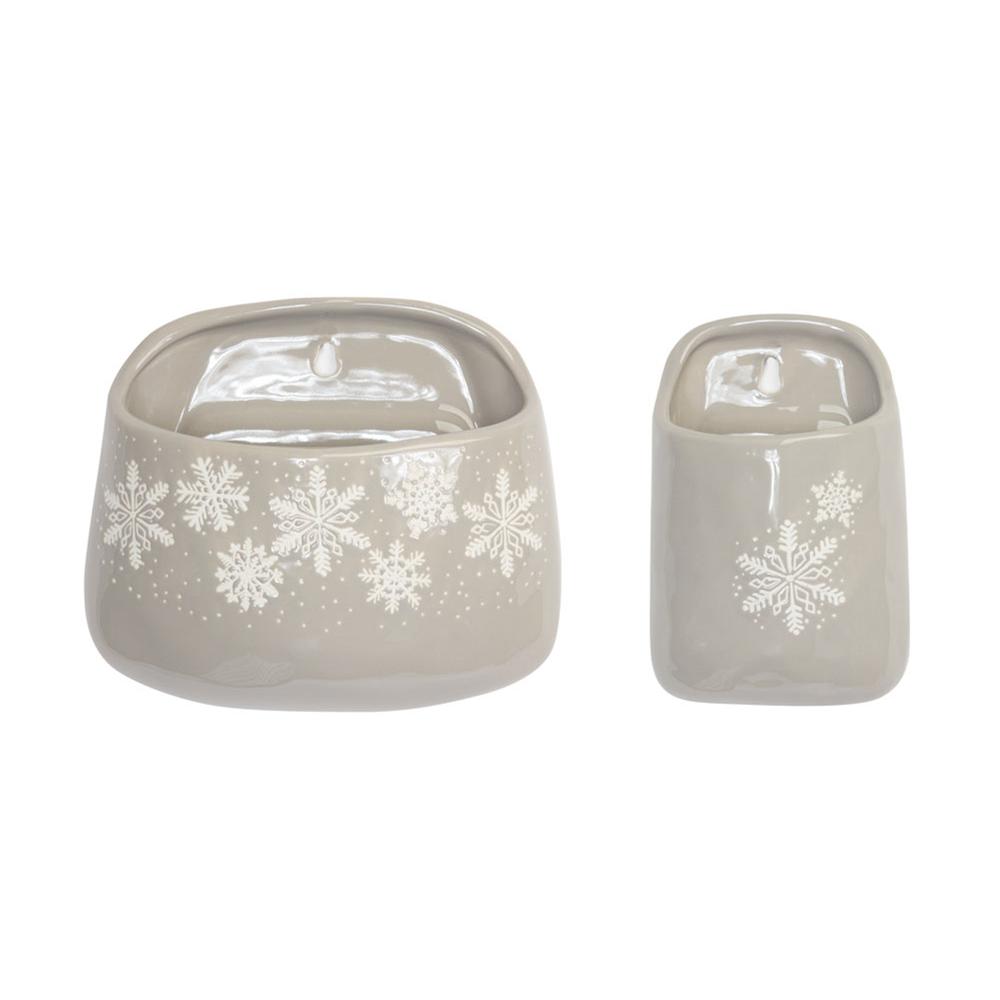 Wall Pocket (Set of 2) 5"L x 7.5"H, 7.75"L x 9"H Stoneware. Picture 1
