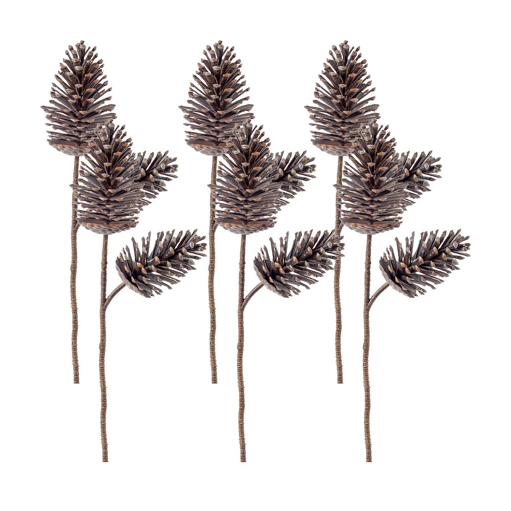 Pine Cone Spray 28"H (Set of 6) Plastic. Picture 1