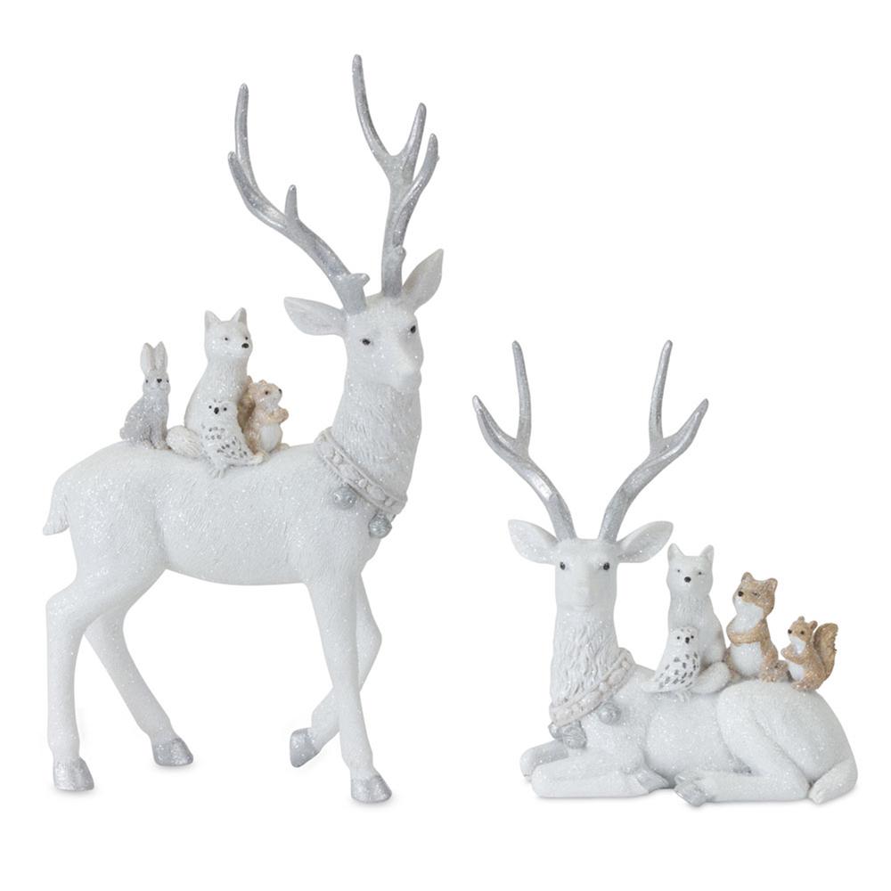 Deer (Set of 2) 7"H, 11.5"H Resin. Picture 1
