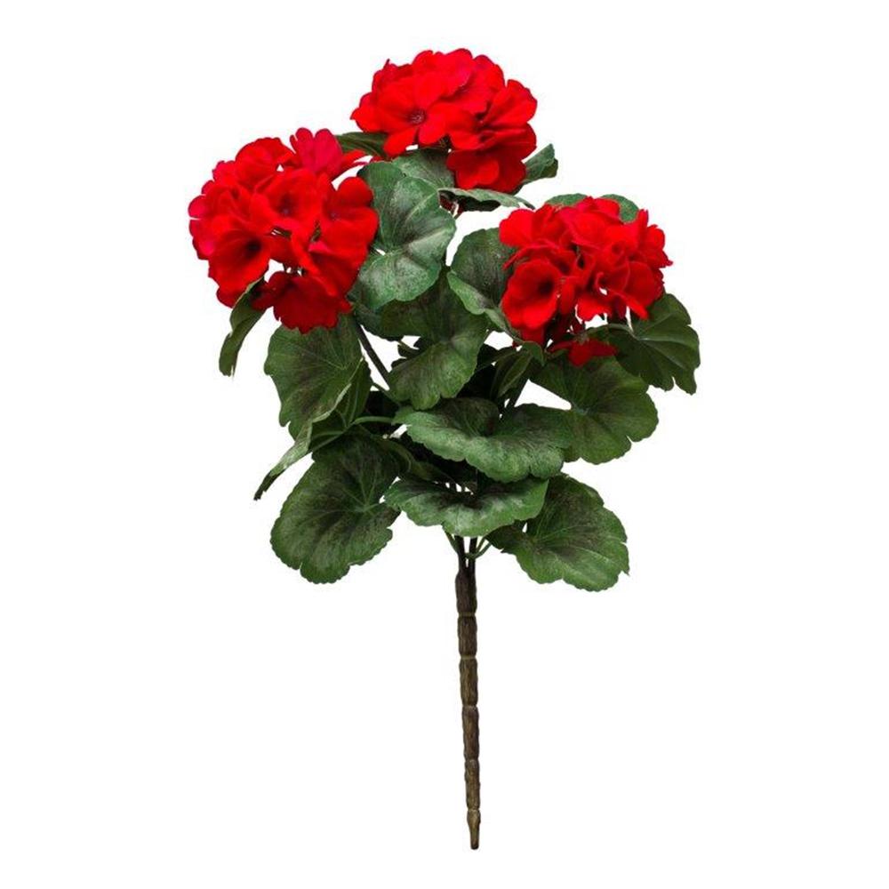 Geranium Bush (Set of 2) 20.25"H Polyester. Picture 1