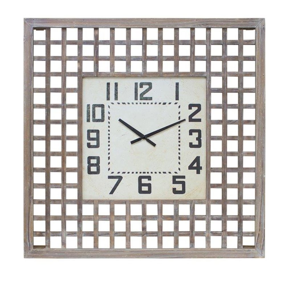 Clock 29.5"SQ Wood/MDF. Picture 1