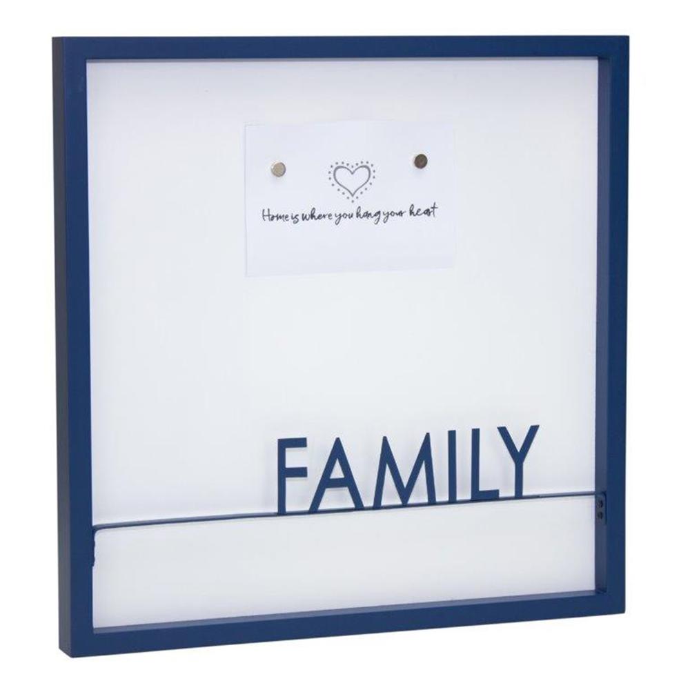 Family Memo Board 15.75"SQ MDF/Iron. Picture 1