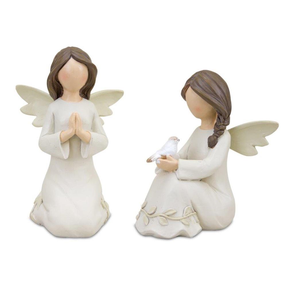 Angel (Set of 2) 4"H, 4.5"H Resin. Picture 1