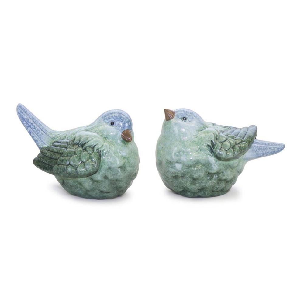 Bird (Set of 2) 4"H, 4.75"H Terra Cotta. Picture 1