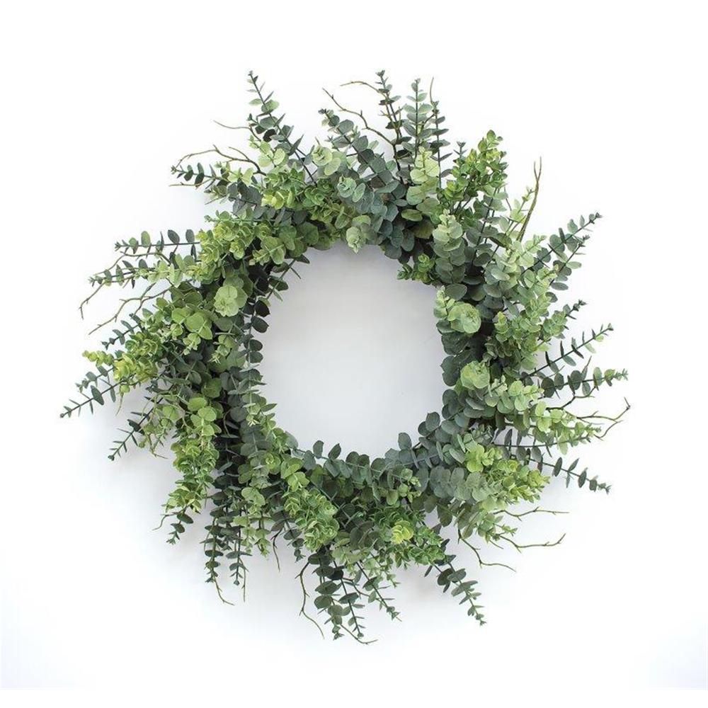 Eucalyptus Wreath 29"D Plastic. Picture 1