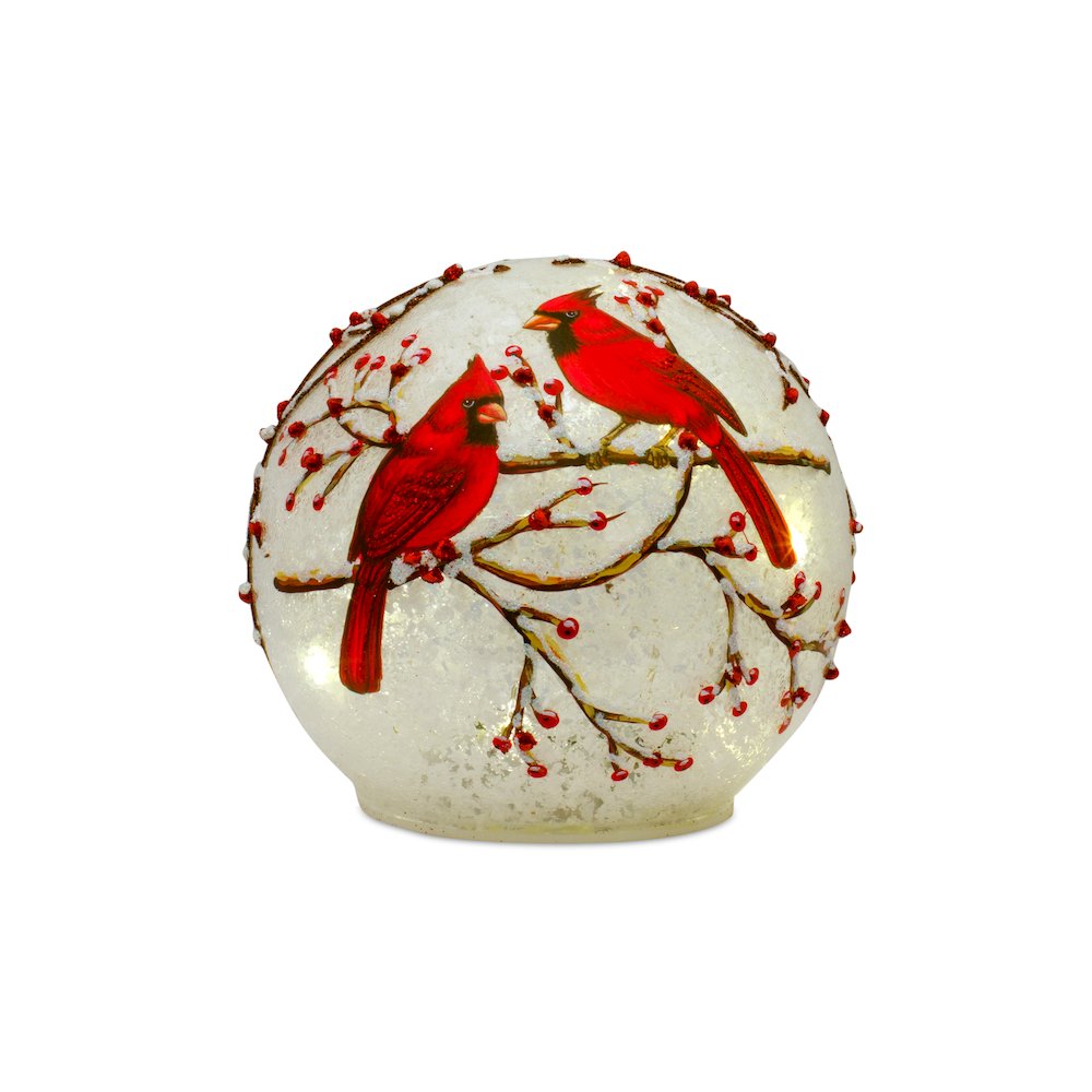 LED Cardinal Globe (Set of 3) 4.5"D, 6"D, 7"D Glass 3 AAA Batteries Not Included. Picture 5