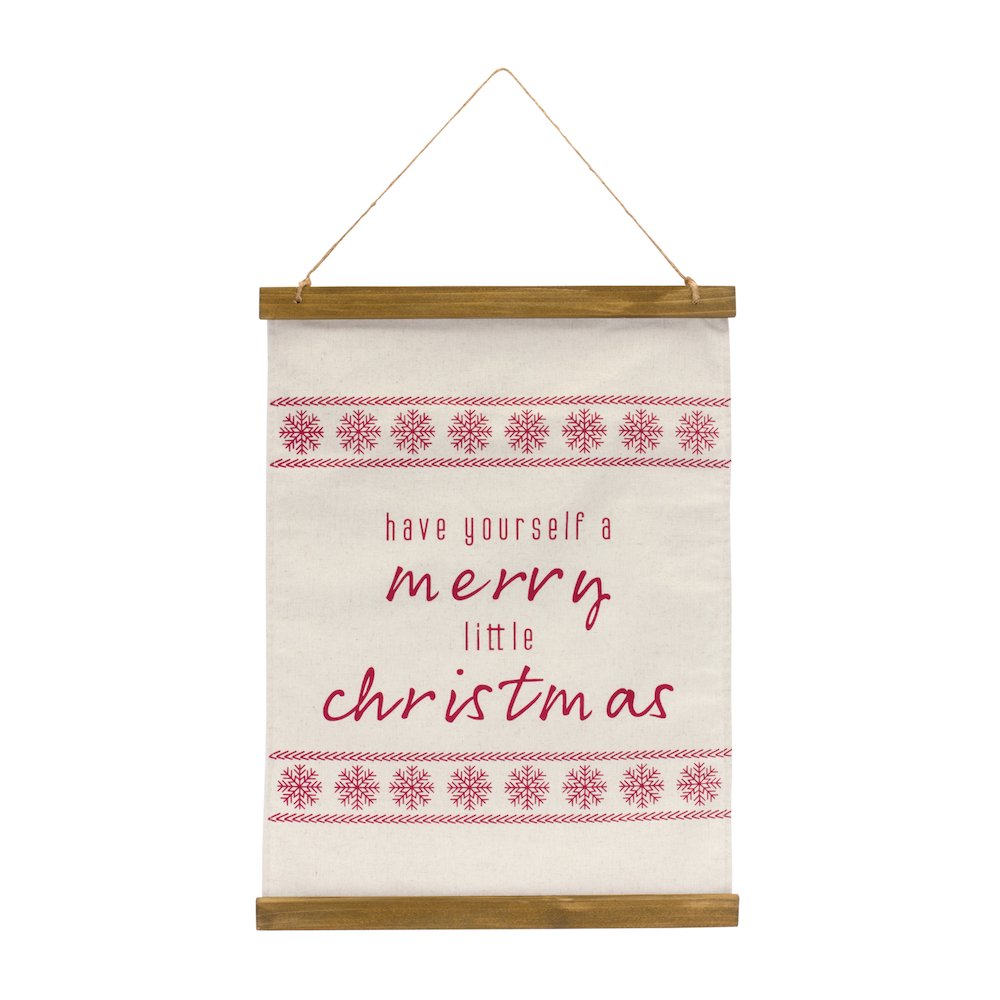Merry Christmas Banner 14.75"L x 20"H Polyester. Picture 1