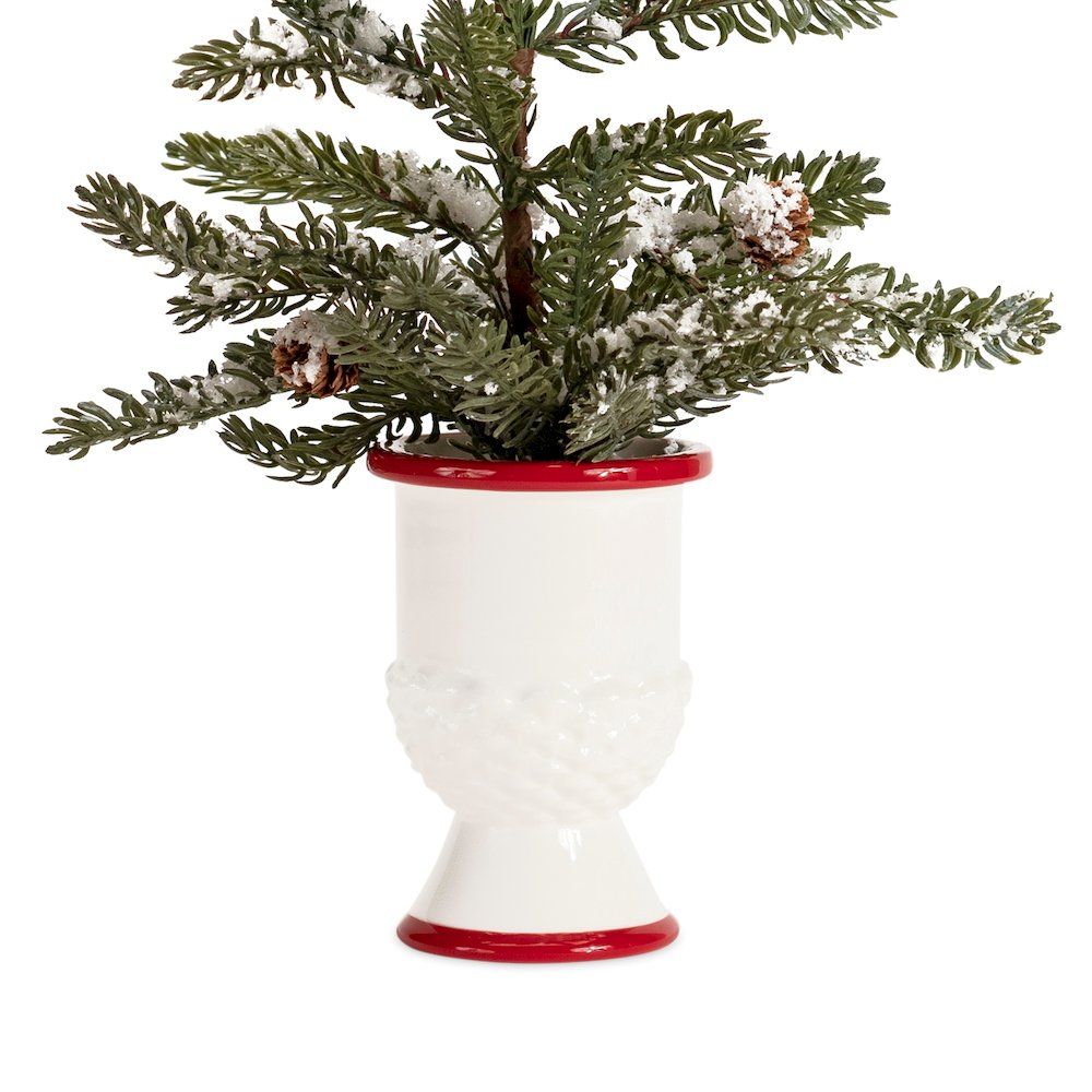 Potted Tree w/Snow (Set of 2) 20"H Plastic/Snow. Picture 2