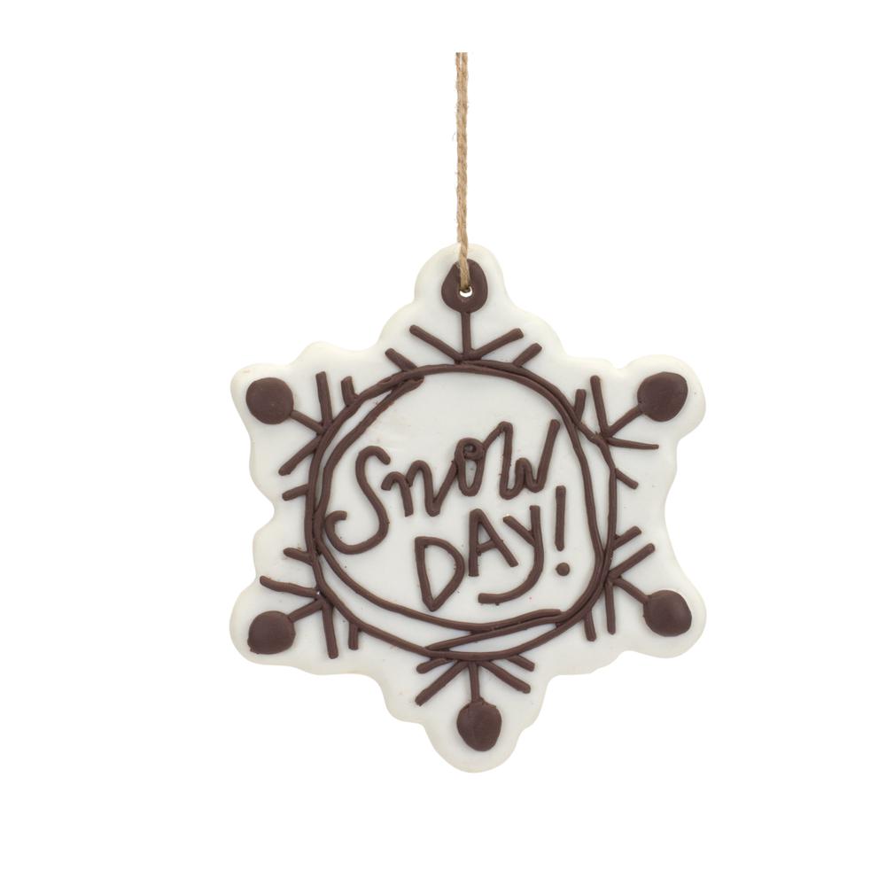 Snowflake Ornament (Set of 12) 4.25"H, 4.5"H, 5"H Plastic. Picture 2