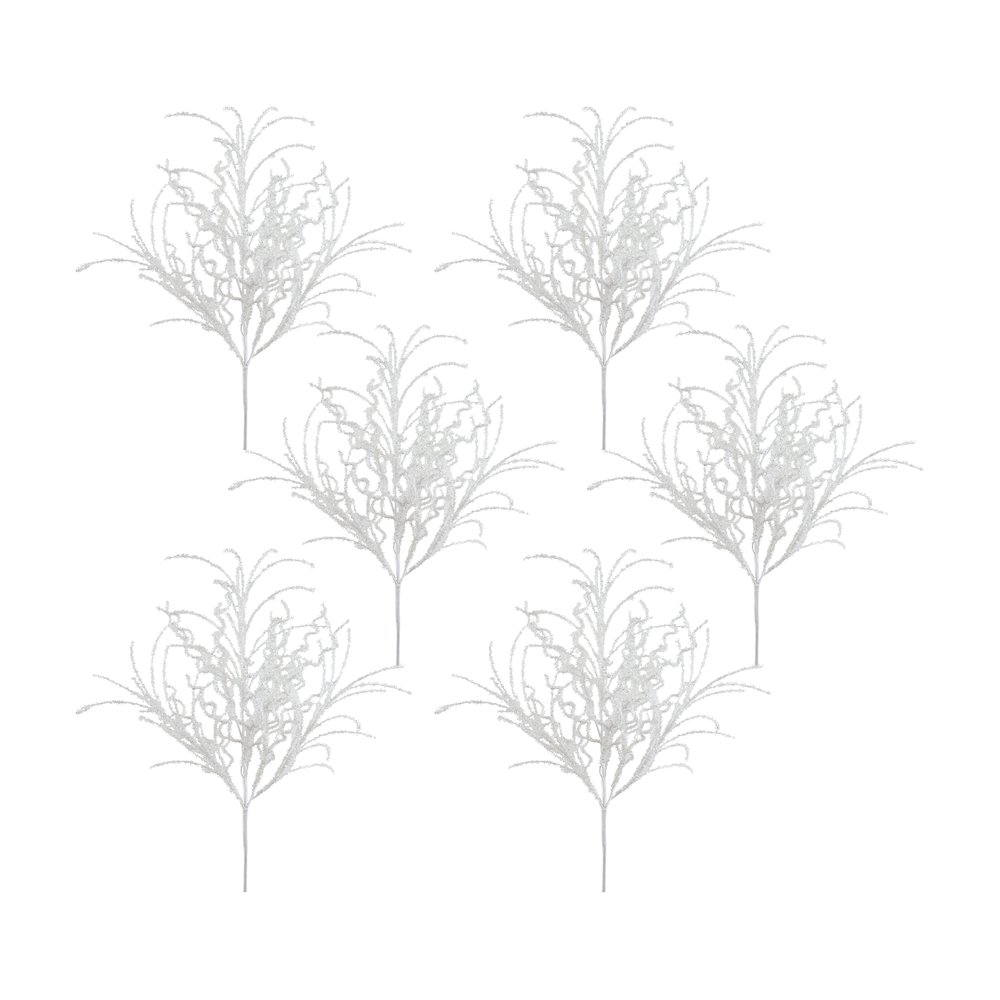 Glitter Bush (Set of 6) 24"H Plastic. Picture 2