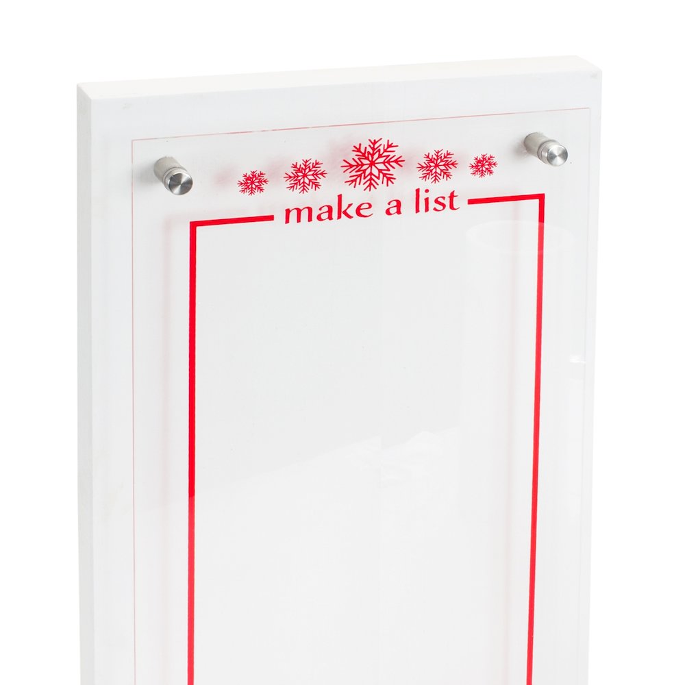 Make A List and Check It Twice Acrylic Sign 10"L x 15.5"H Acrylic/MDF. Picture 2