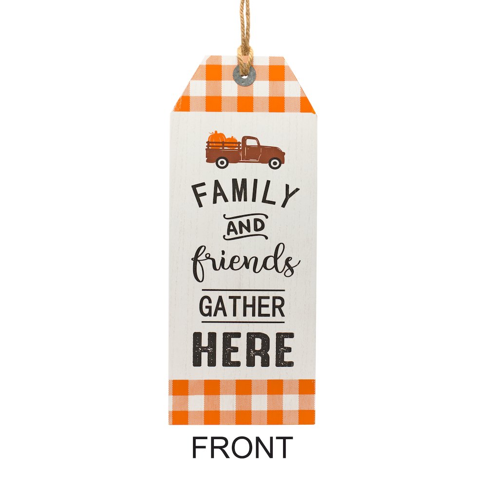 Tis The Season and Friends & Family Tag (Reversable) 9.45"L x 23.62"H MDF. Picture 2