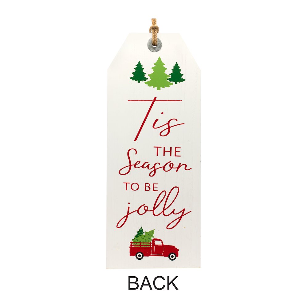 Tis The Season and Friends & Family Tag (Reversable) 9.45"L x 23.62"H MDF. Picture 3