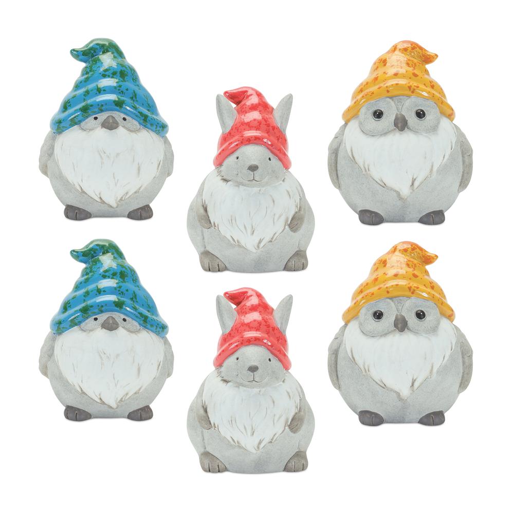 Animal Gnome (Set of 6) 5.5"H Terra Cotta. Picture 2