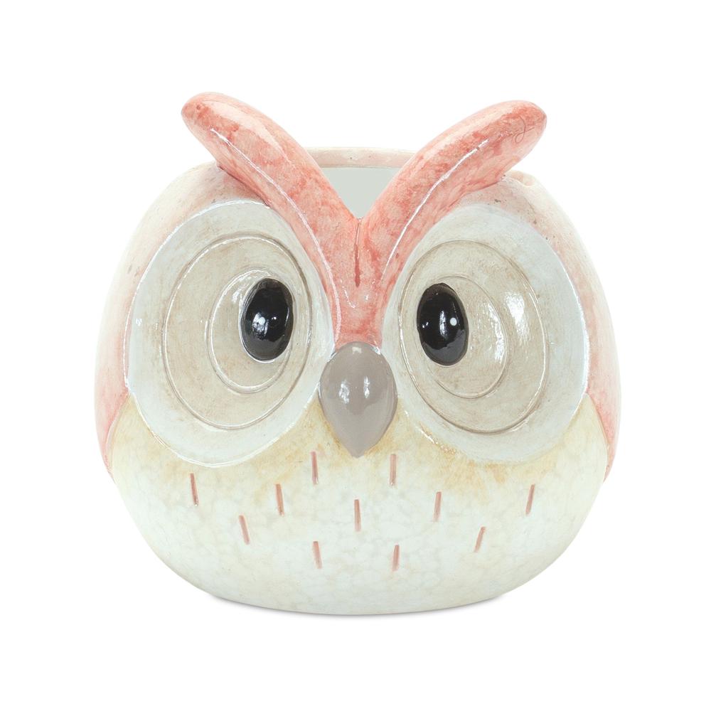Owl (Set of 3) 3.75"H, 4"H, 4.25"H Terra Cotta. Picture 3