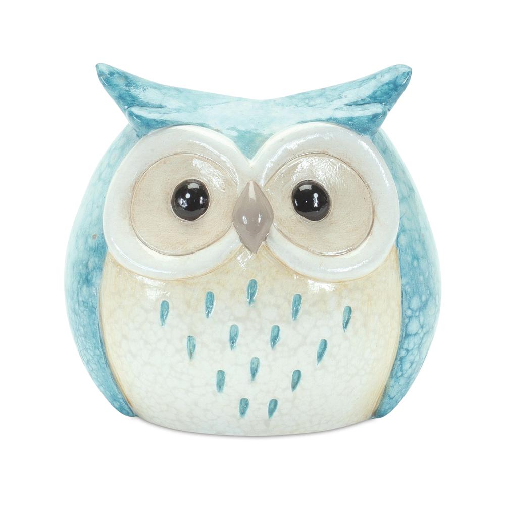 Owl (Set of 3) 3.75"H, 4"H, 4.25"H Terra Cotta. Picture 1