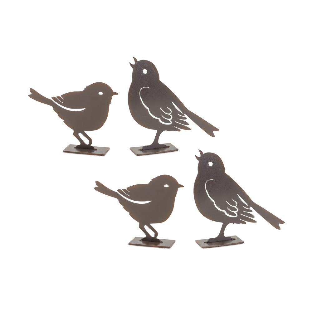Bird (Set of 4) 4"H, 5.5"H Metal. Picture 2