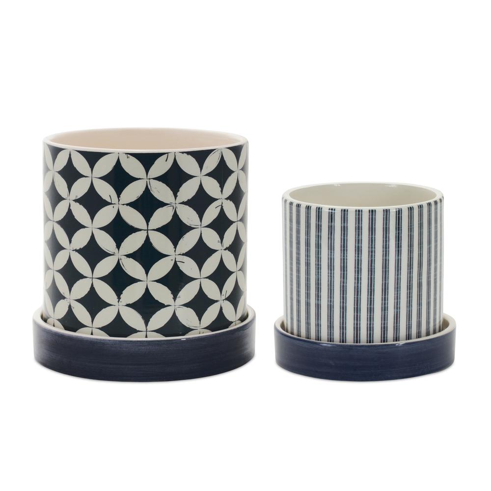 Container (Set of 2) 4.5"D x 4.25"H, 5.25"D x 5.25"H Dolomite. Picture 1