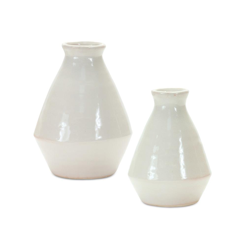 Vase (Set of 2) 7"H Terra Cotta. Picture 1