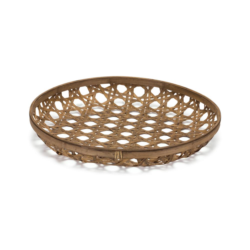 Tray 22.25"D x 3.75"H Bamboo. Picture 1