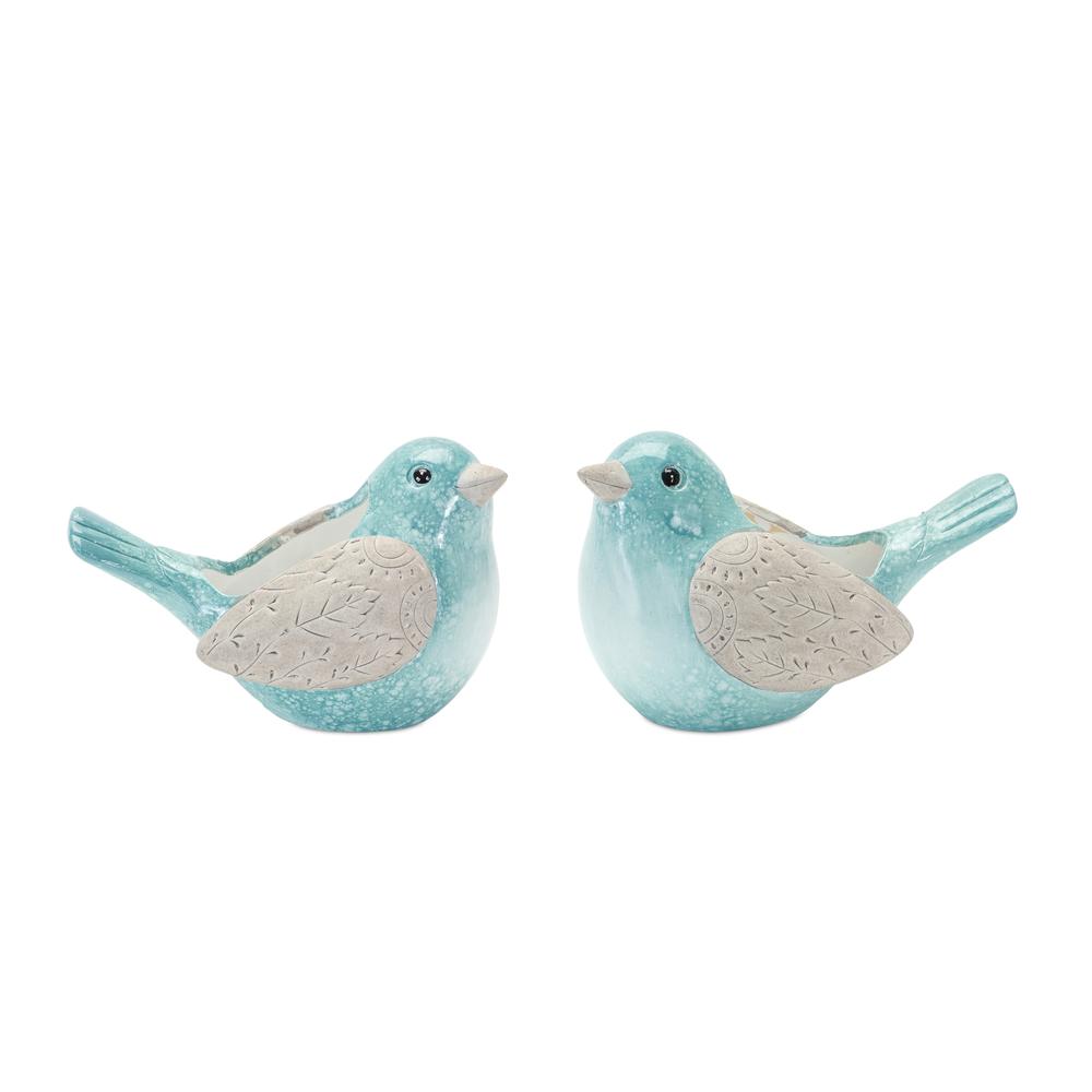 Bird Planter (Set of 2) 7.75"L x 5"H Terra Cotta. Picture 1