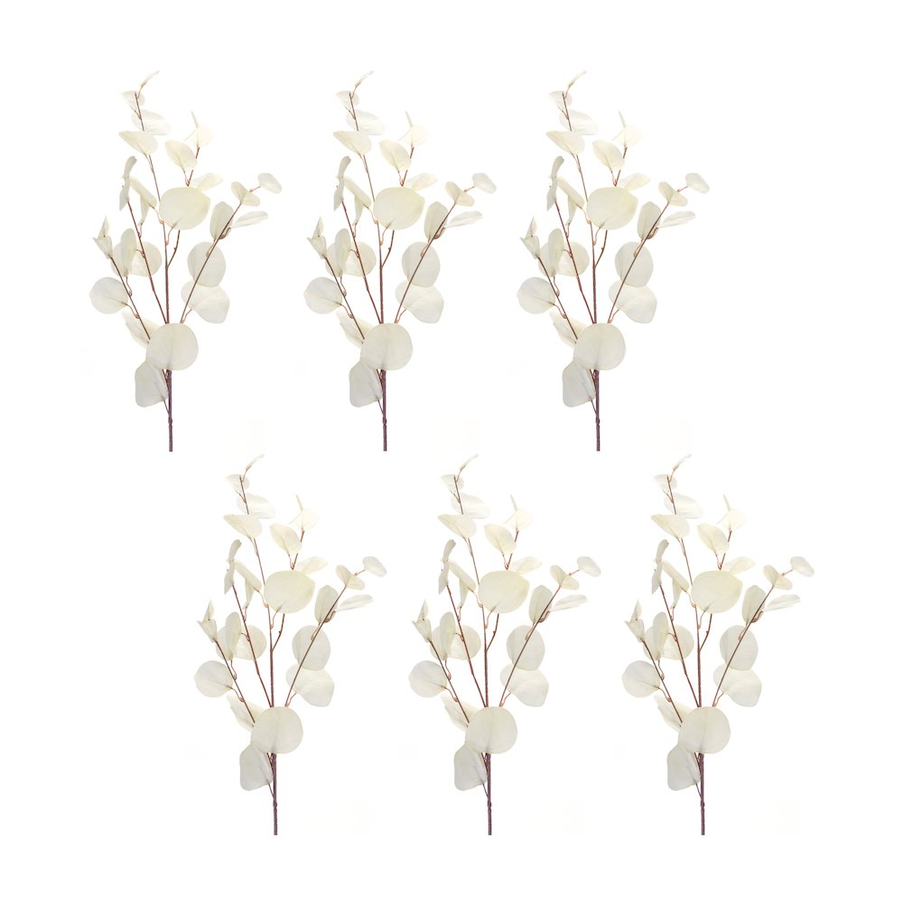Eucalyptus Spray (Set of 6) 34"H Polyester. Picture 1
