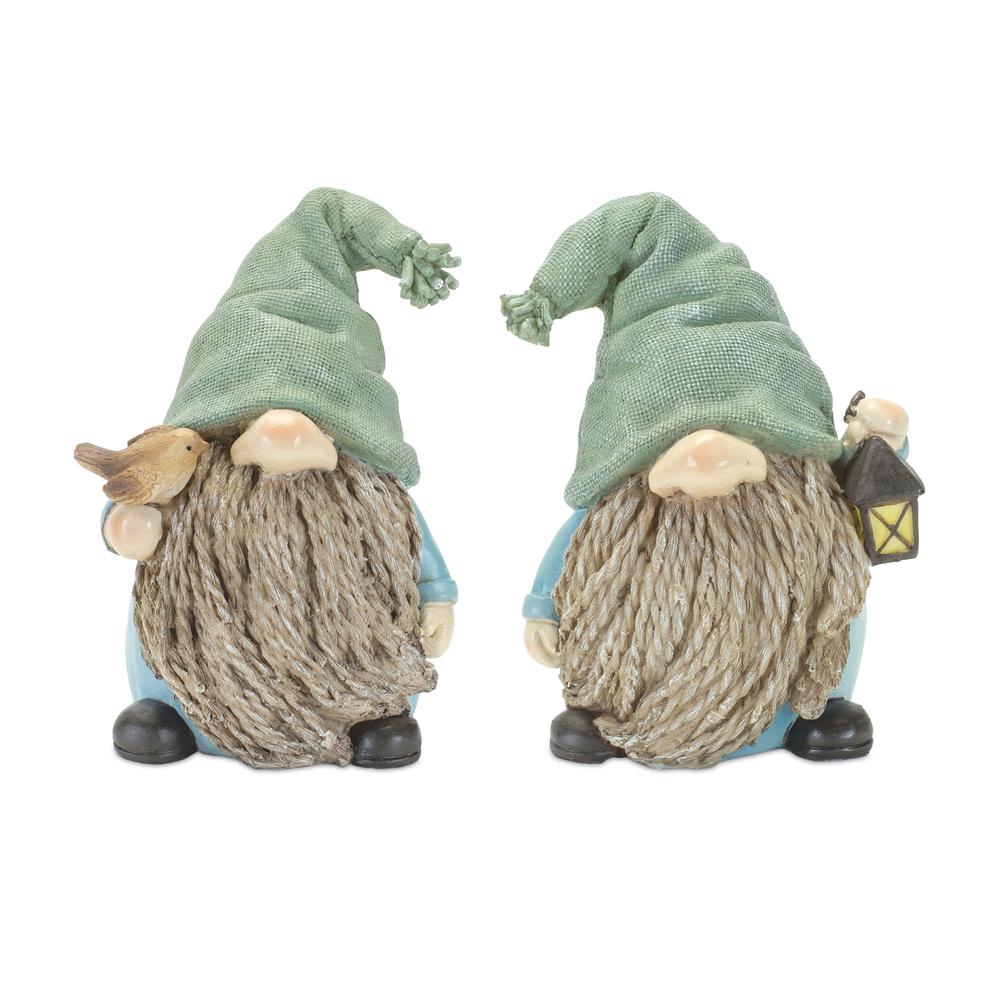 Gnome (Set of 4) 4.5"L x 6.25"H Resin. Picture 1