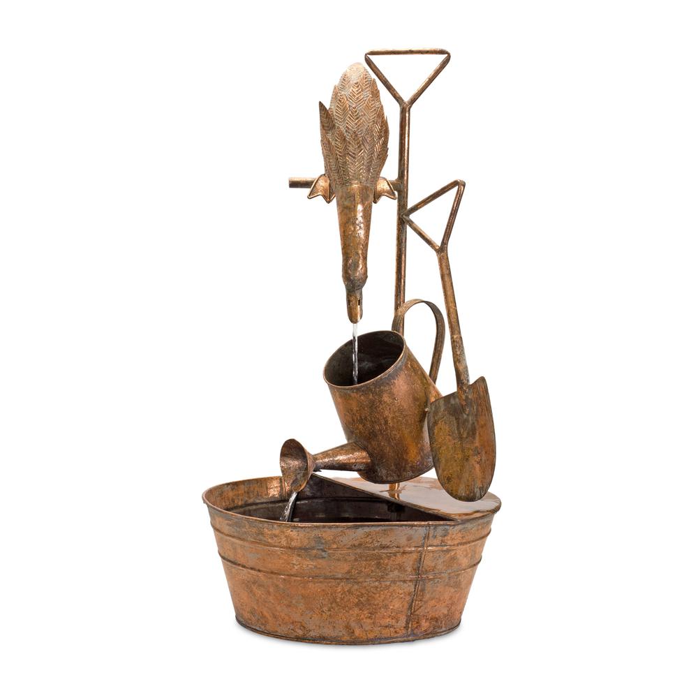 Fountain with Duck 17"D x 33"H Iron. Picture 1