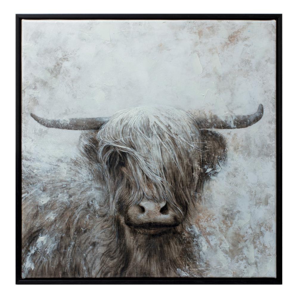 Framed Animal Print 20.5"SQ Canvas. Picture 1