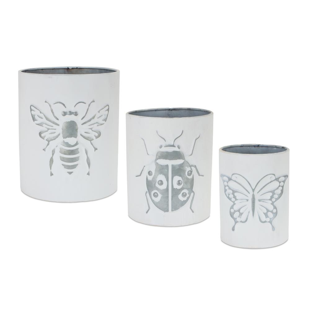 Insect Pot (Set of 3) 4.5"D x 5.75"H, 5.5"H x 6.75"H, 6.5"D x 7.75"H Iron. Picture 1