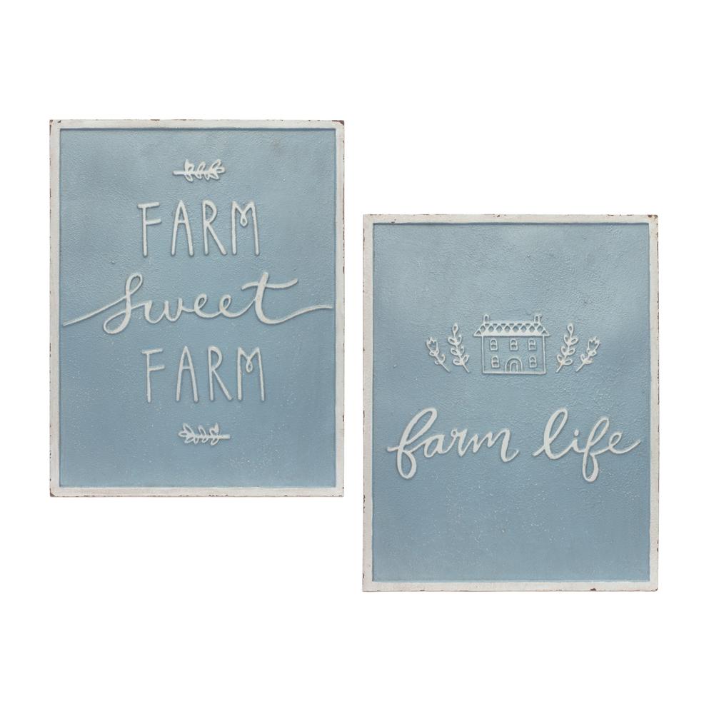 Farm Sign (Set of 2) 14"L x 18"H Metal. Picture 2